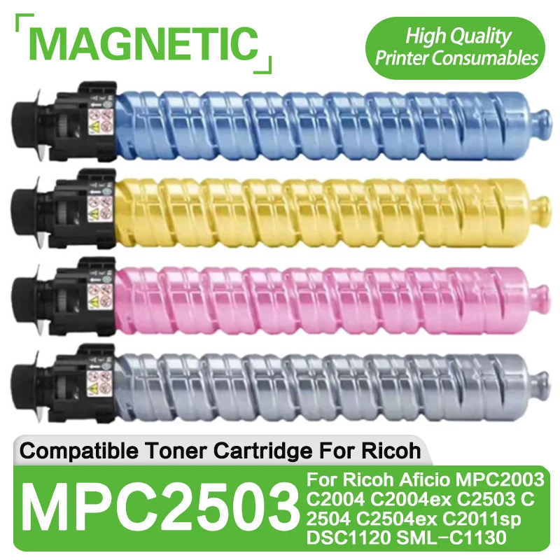 Cartucho de Toner MPC2503 C2503 para Ricoh Aficio MP C2003 C2004 C2004ex C2503 C2504 C2504ex C2011sp DSC1120 SML-C1130 SCL-C30