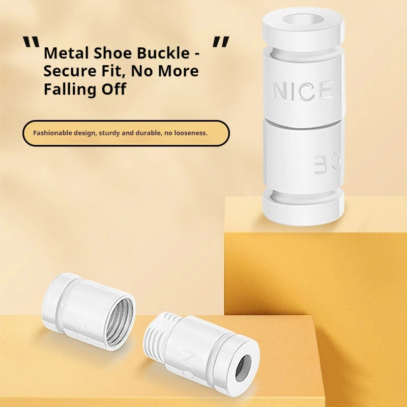 Round Elastic Laces Metal Buckle Shoelace Sneakers Canvas Shoes Quick On/Off Shoelaces Kids Adult Shoe Accessories image 4