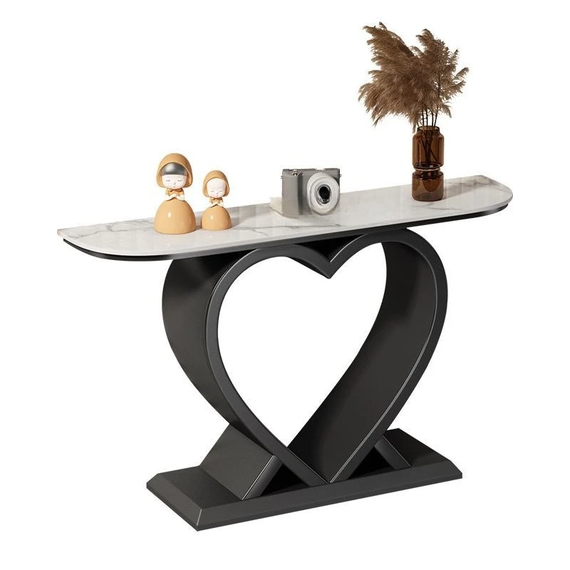 

entrance cabinet, entrance table opposite the door, living room against the wall, simple modern , narrow table rock slab