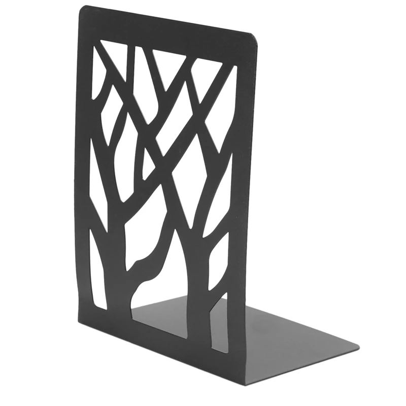 Book Ends For Heavy Books,Book Shelf Holder Home Decorative, Metal Bookends Black 3 Pair,Bookend Supports, Book Stoppers