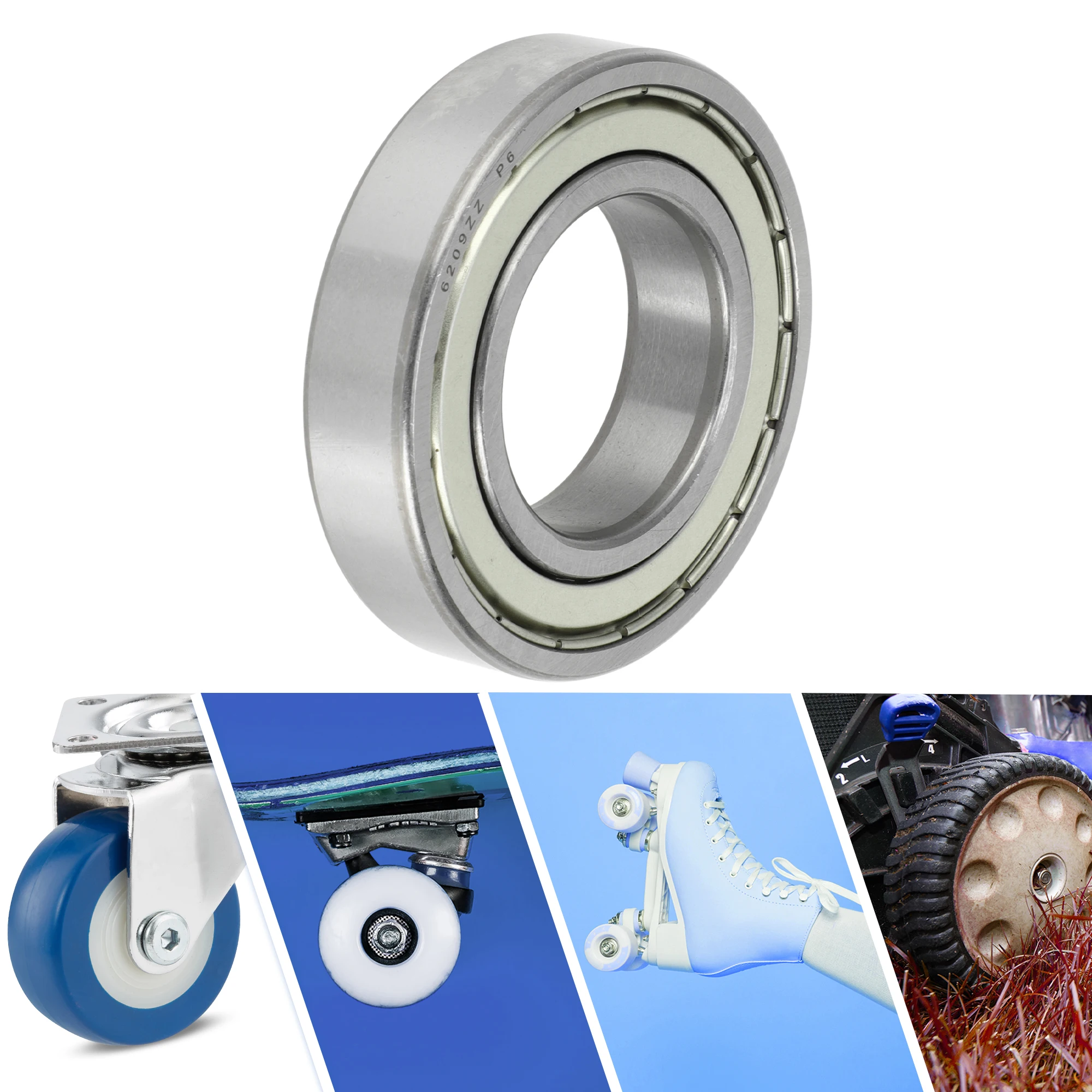 Motoforti 6209ZZ Deep Groove Ball Bearings P6 45x85x19mm Lubricated Bearings Double Metal Seal Scooter Skateboard Wheel