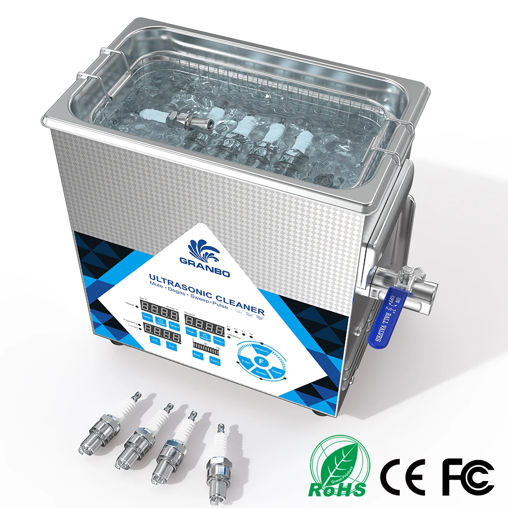 GranboSonic 3.2L Ultrasonic Cleaner Multi-Frequency 28/33/40KHz Mixing Extraction for Lab Chemical Use