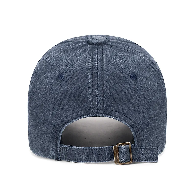 New Three-Dimensional Embroidery Soft Washed Cotton Distressed Hat Men's Letter Tide Men Outdoor Fashion Faded Baseball Cap image 4