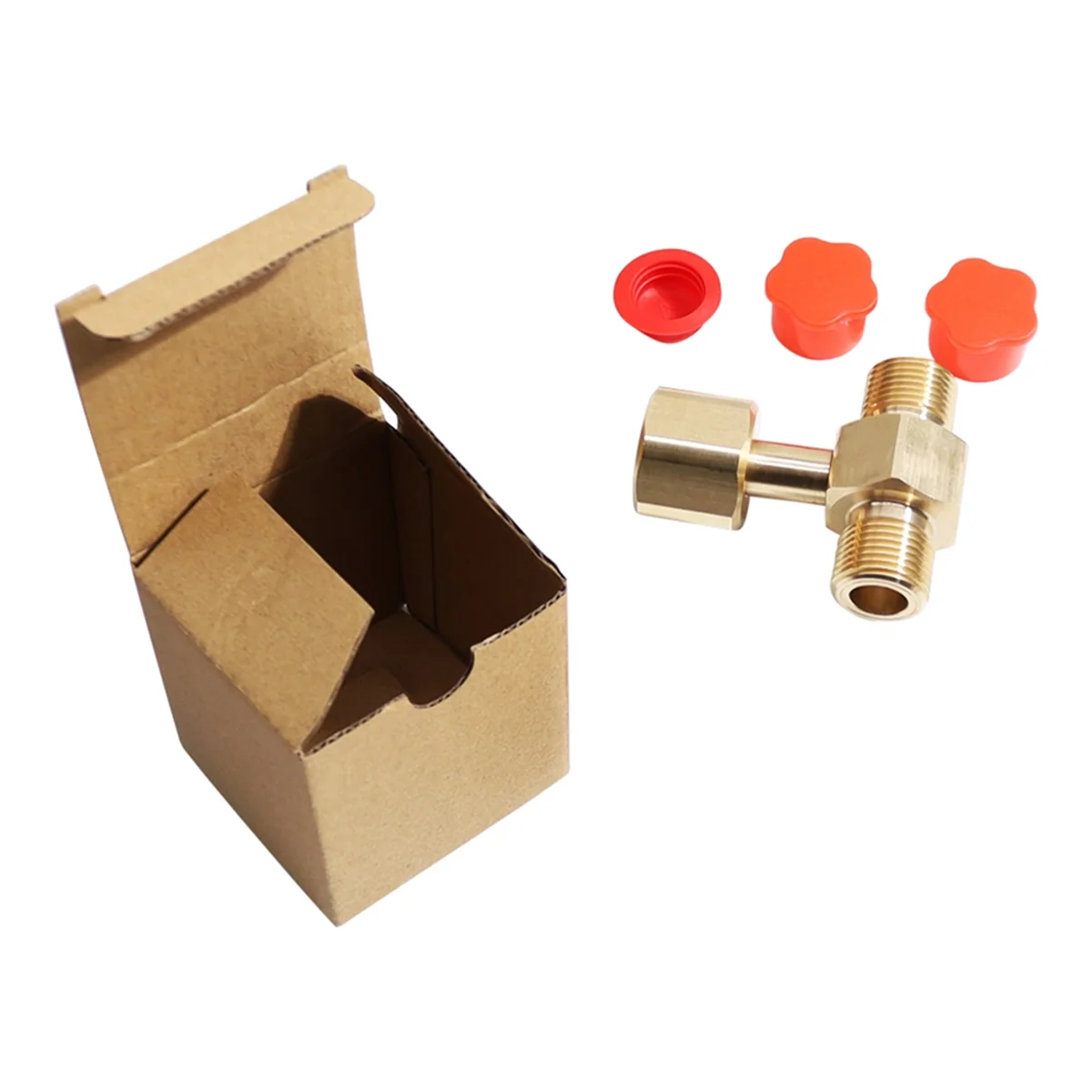 CO2 Tank Adapter,Soda Cylinder Brass CO2 Cylinder Tank CGA320 Adapter Converter Tee Adapter T-Adapter 1 to 2 CGA320 Vogue