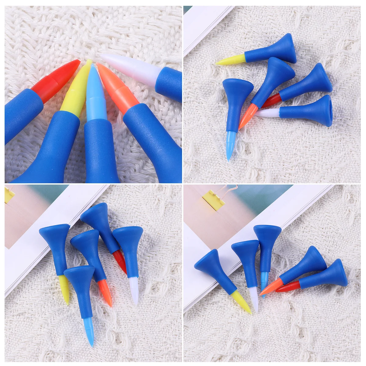 

5pcs 4.2Cm Golf Tees Reusable Plastic Training Tool For Indoor Outdoor Practice Lightweight Accessory