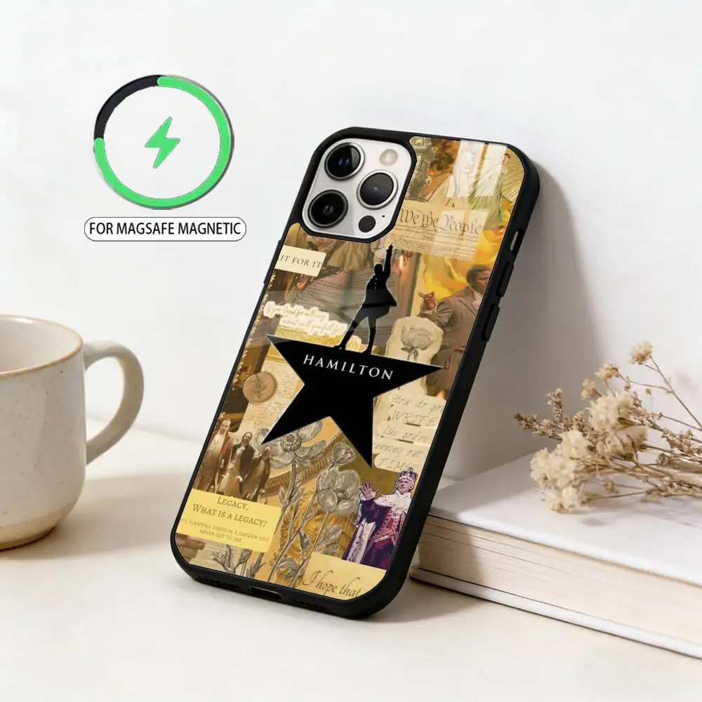 حافظة هاتف هاميلتون-موسيقية-أغاني آيفون 17,16,15,14,13,12,11 Plus,Pro Max Magnetic للشحن اللاسلكي Magsafe #5