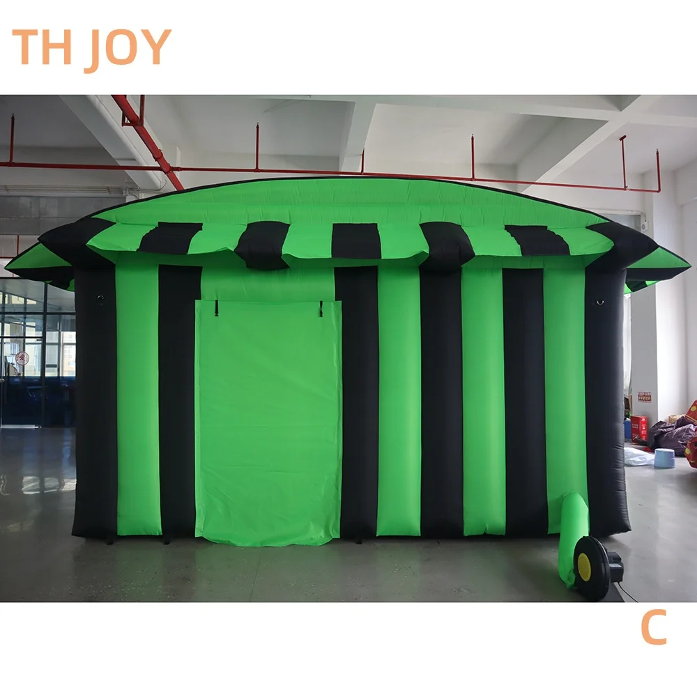 Navio aéreo rápido à porta, cabine de concessão inflável 2 em 1, cabine de lanche ao ar livre, tendas de loja de tratamento de carnaval para eventos