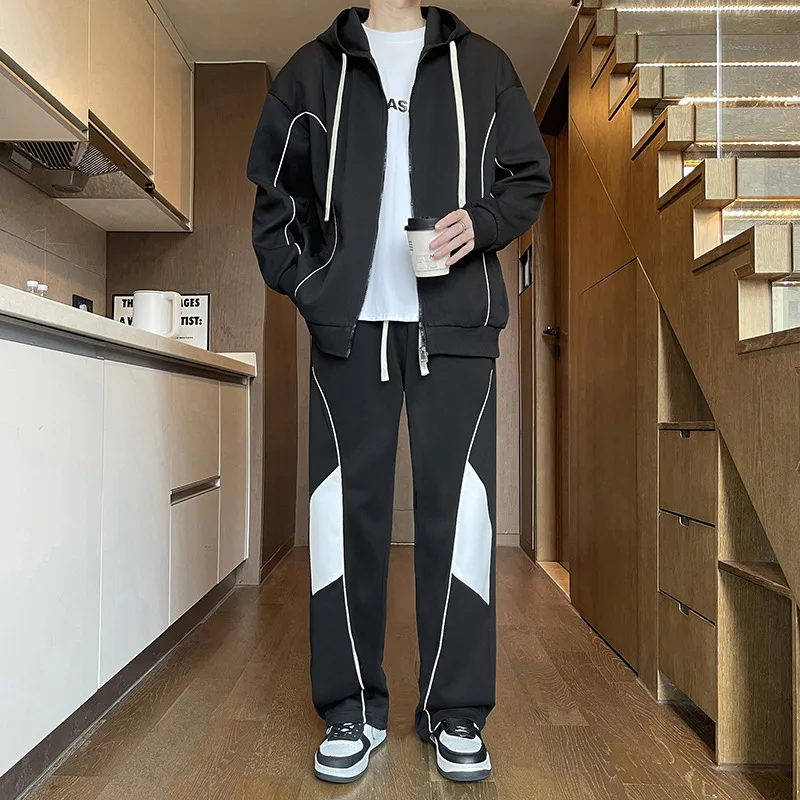 

Two-piece Set Men's Casual Sets Tracksuit Hoodie & Pants 2 Piece Set Hip Hop Jogging Sportswear Suits Korean Popular Clothes