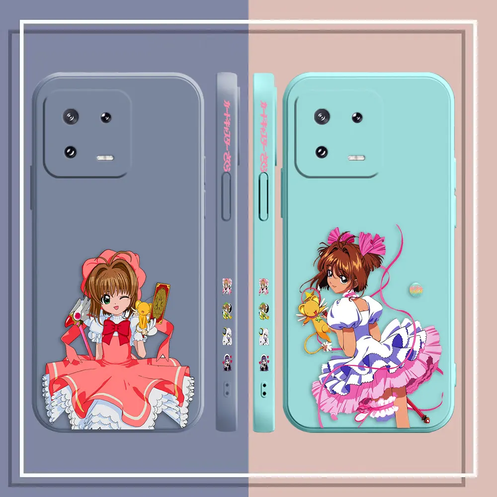 Sakura Kinomoto Cardcaptor Sakura Phone Case For Xiaomi 13 12 12T 12S 11 11T 10 10S 9 8 Pro Ultra Lite Silicone Case Funda Shell