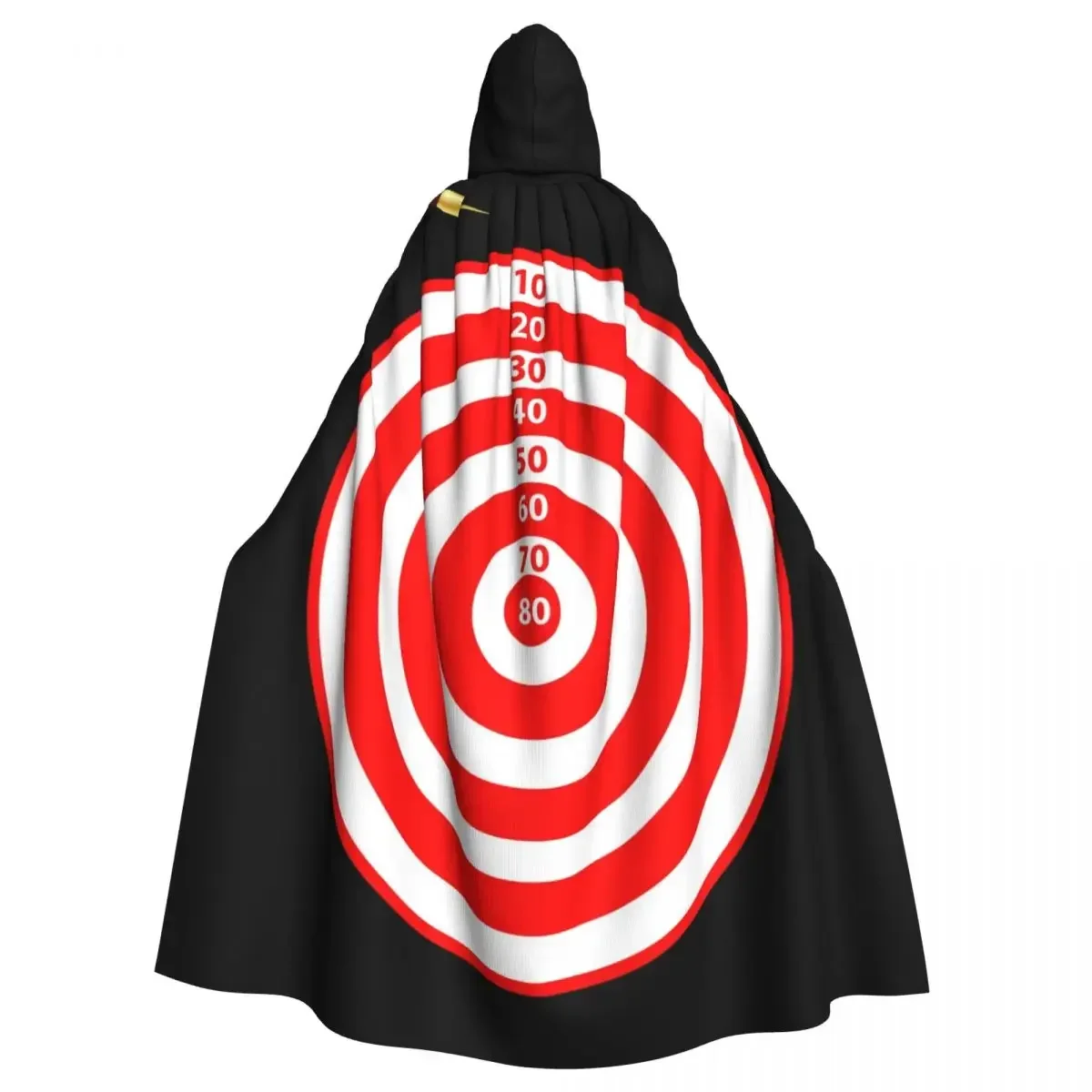 

Fashion Night Wear Suitable for Both Men and Women Adult Cloak Cape Hooded Darts Target with Numbers Medieval Costume Witch Wicc