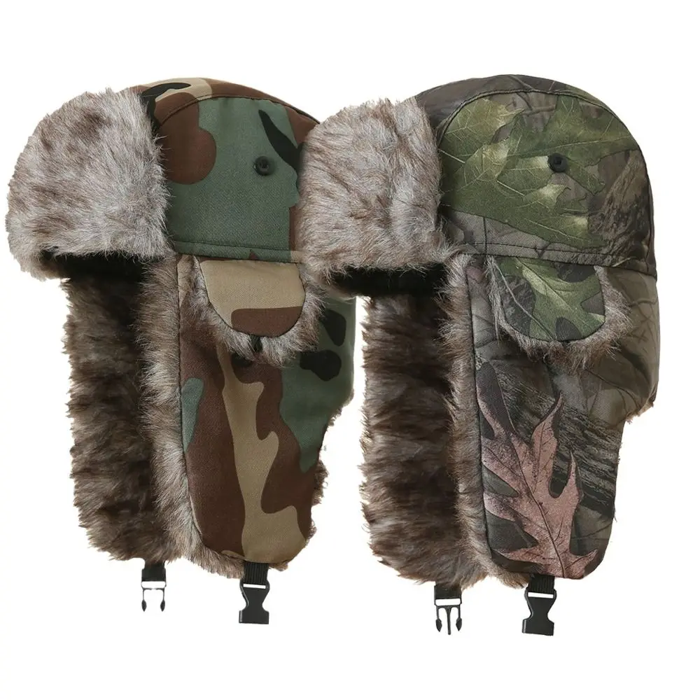 

Cold Areas Accessories Windproof Winter Bomber Hats Ear Protection Thickened Warm Snow Cap Winter Ski Caps for Men Women