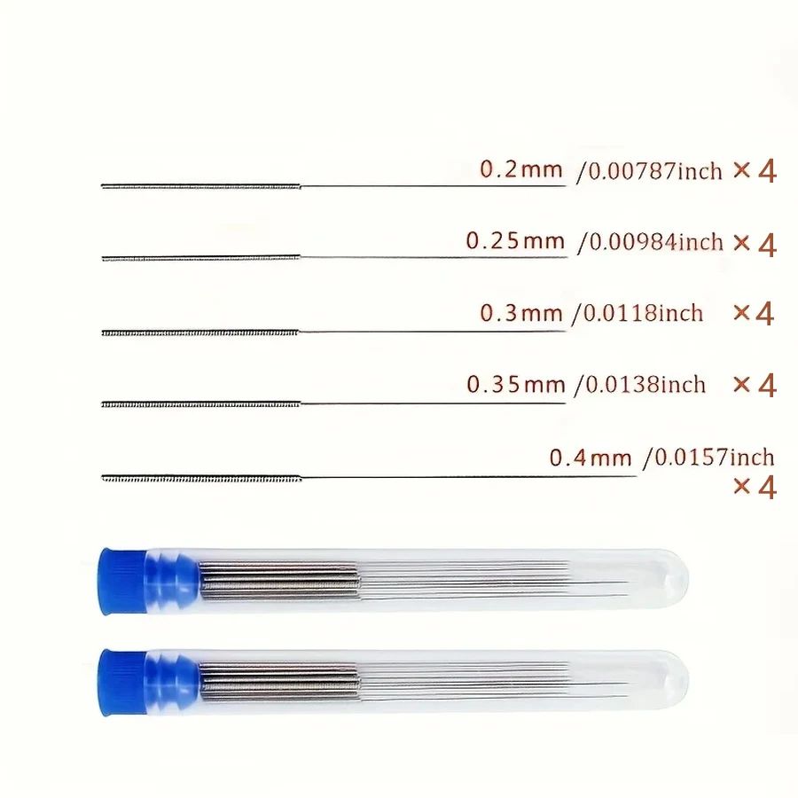10 Stuks Rvs Reinigingsmondstuk Tool Kit voor Auto Voorruit Jet Washer Douchekop, 3D Printer Jets, gasfornuis Vent