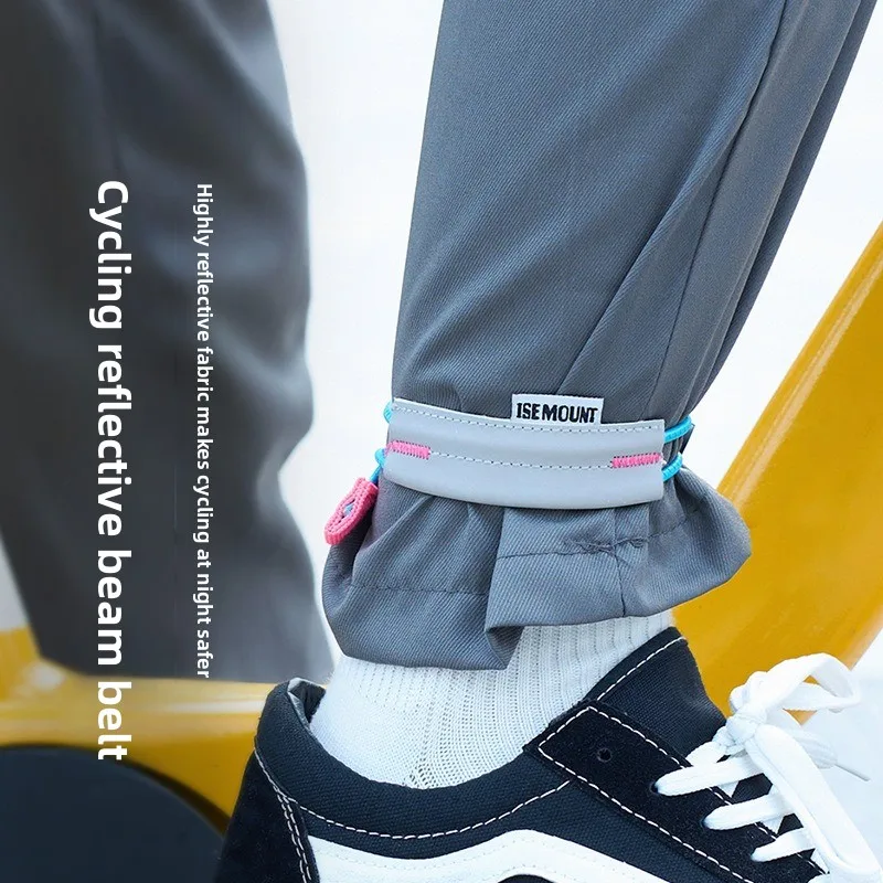 

Outdoor Cycling Reflective Belt with Elastic Cord, Storage Buckle, and Straps for Night Running Sports Leg Wraps