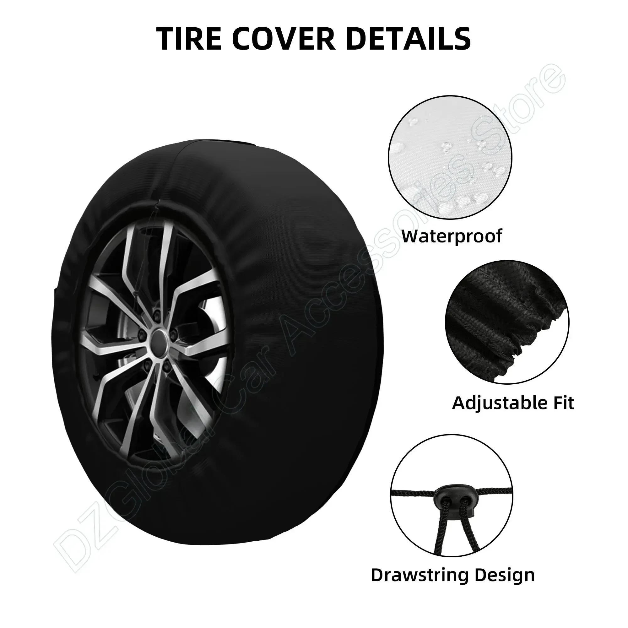 Not All Who Wander Are Lost Spare Tire Cover Mountain Wheel Protector for Truck SUV Trailer Camping Rv Tire Covers 14-17 Inch