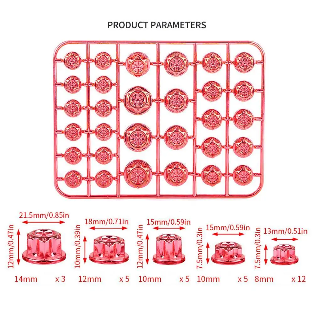 30 pezzi set di tappi per viti per moto kit tappo bullone dado motore coperture testa corpo vite tappo decorativo accessori per la modifica della moto