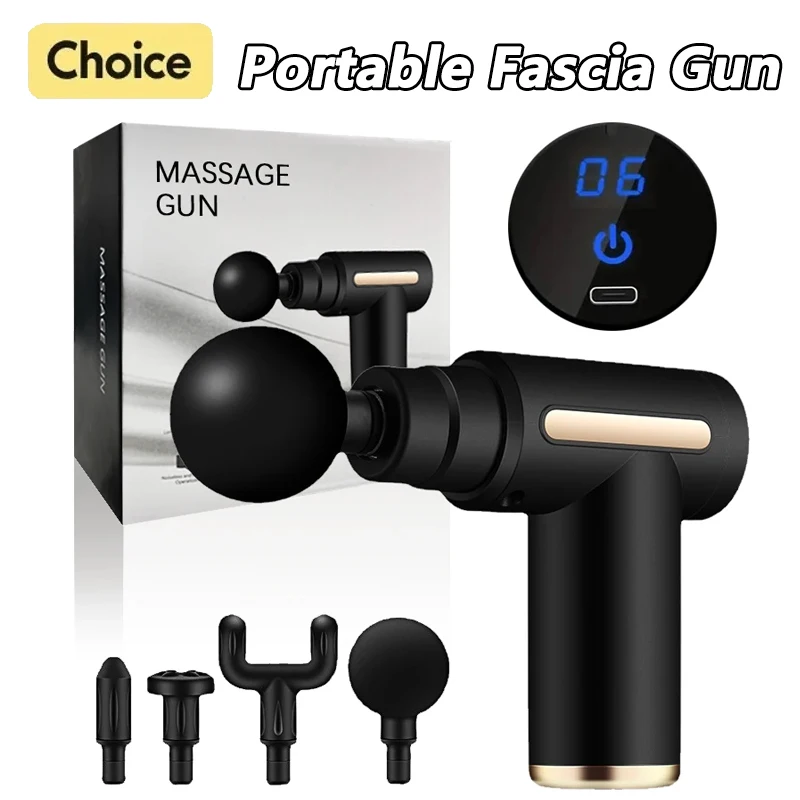 Portable Fascia Gun Deep Tissue Massage Mini Lightweight and Adjustable Speed Massage Equipment Suitable for the Whole Body