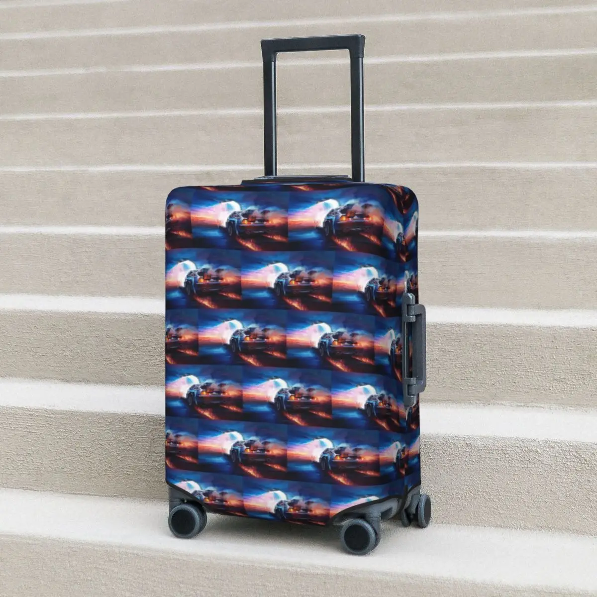 Назад в будущее Delorean Time Machine Чехол для чемодана Защитные эластичные защитные чехлы для багажа для путешествий 18-32 дюймов