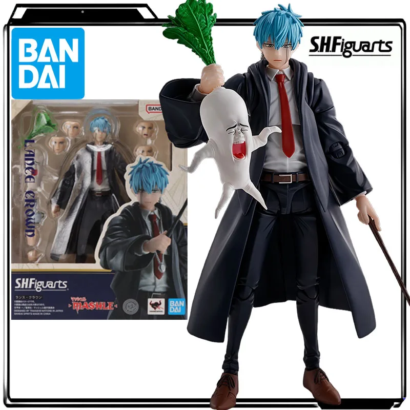 반다이 정품 S.H.Figuarts 애니메이션 피규어 매쉬 Burnedead & 랜스 크라운 액션 피규어 소년을위한 장난감 어린이 선물 Collectible Model