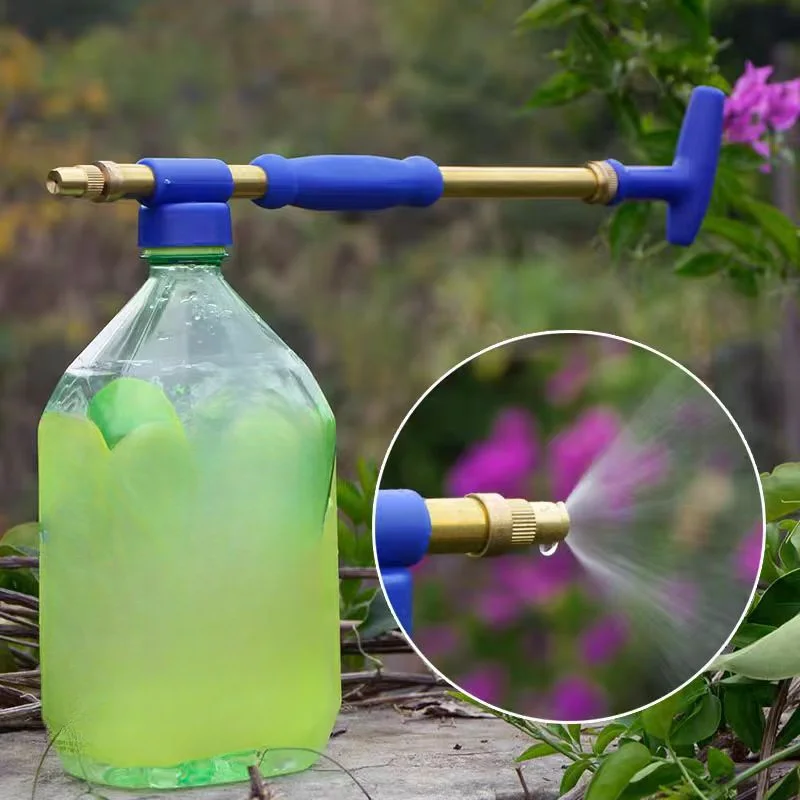 Reciprocating Spray Double Head Hand-held Push-pull Copper Pump Spray Household Spray Metal Rod Spray Manual Spray