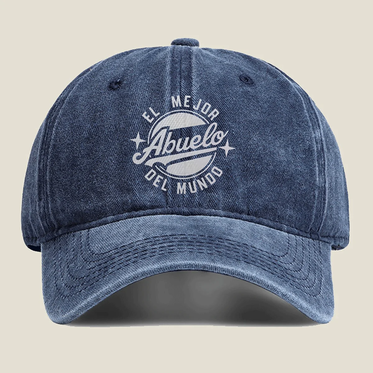 El Mejor Abuelo Del Mundo Graphic Baseball Cap Washed Cotton Adjustable Hat for Grandparents