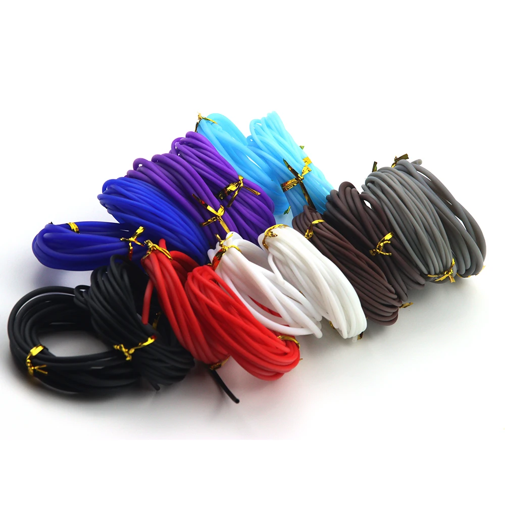2/3/4MM1/2Yards Silicone Colored Hollow HoseJewelry Memory Line Hollow Round Tube Storage Line DIY Jewelry Bracelet/Necklace
