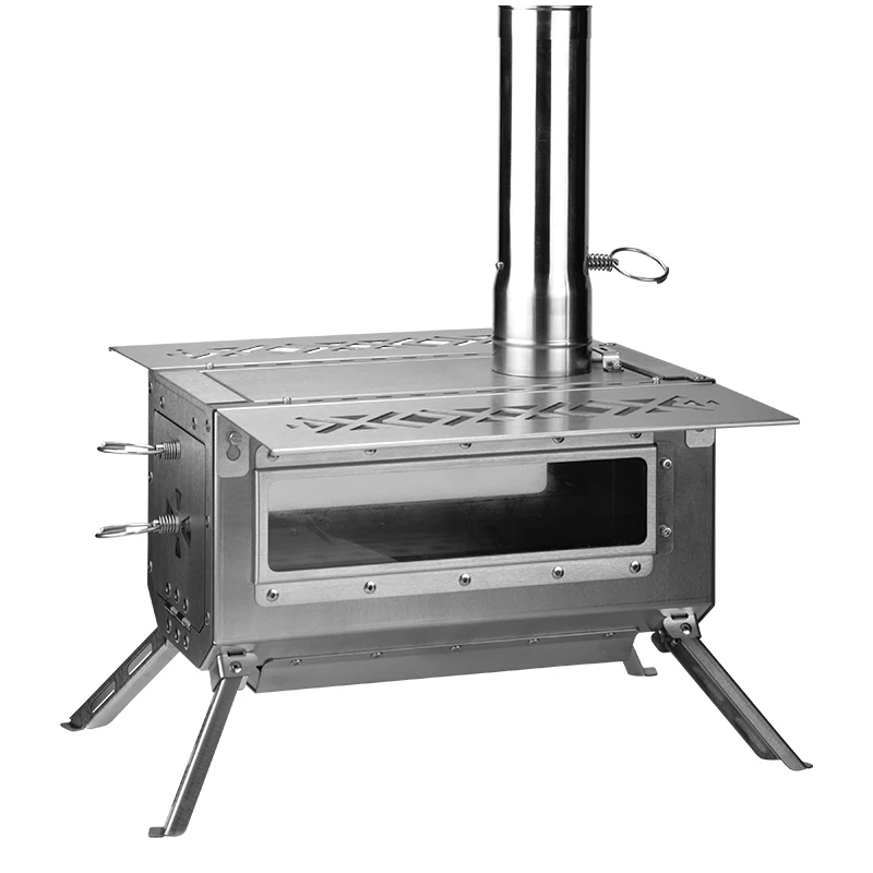 

Camping Tent Stove Wood Burning Stove Titanium Outdoor Hot Tent Heater Portable Firewood Stove