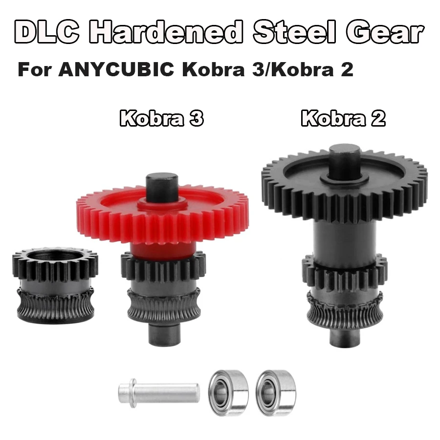 

Dual Gears For Kobra 2 Kobra 2 Neo Kobra 2 Max Hardened Steel DLC Coating Gear For ANYCUBIC Kobra 3 3D Printer Extrusion Wheel