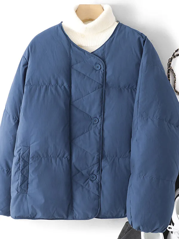 

Повседневное хлопковое платье большого размера Thiened, женское модное пальто простого дизайна с хлебом, длинное пальто с круглым вырезом на одной пуговице