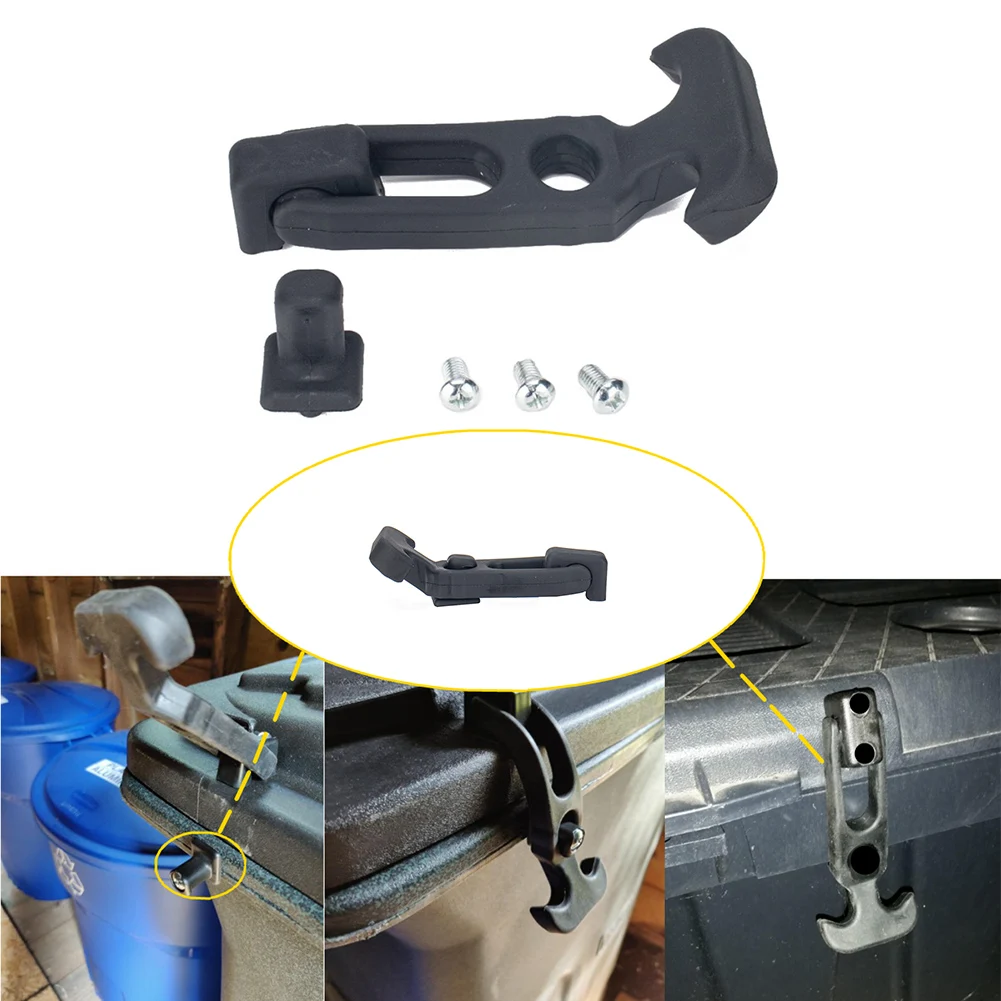 T-Handle Hasp Elastic Rubber Flexible Draw Latch Buckle With Screws Kit Repair parts For RV Tool Box Cooler