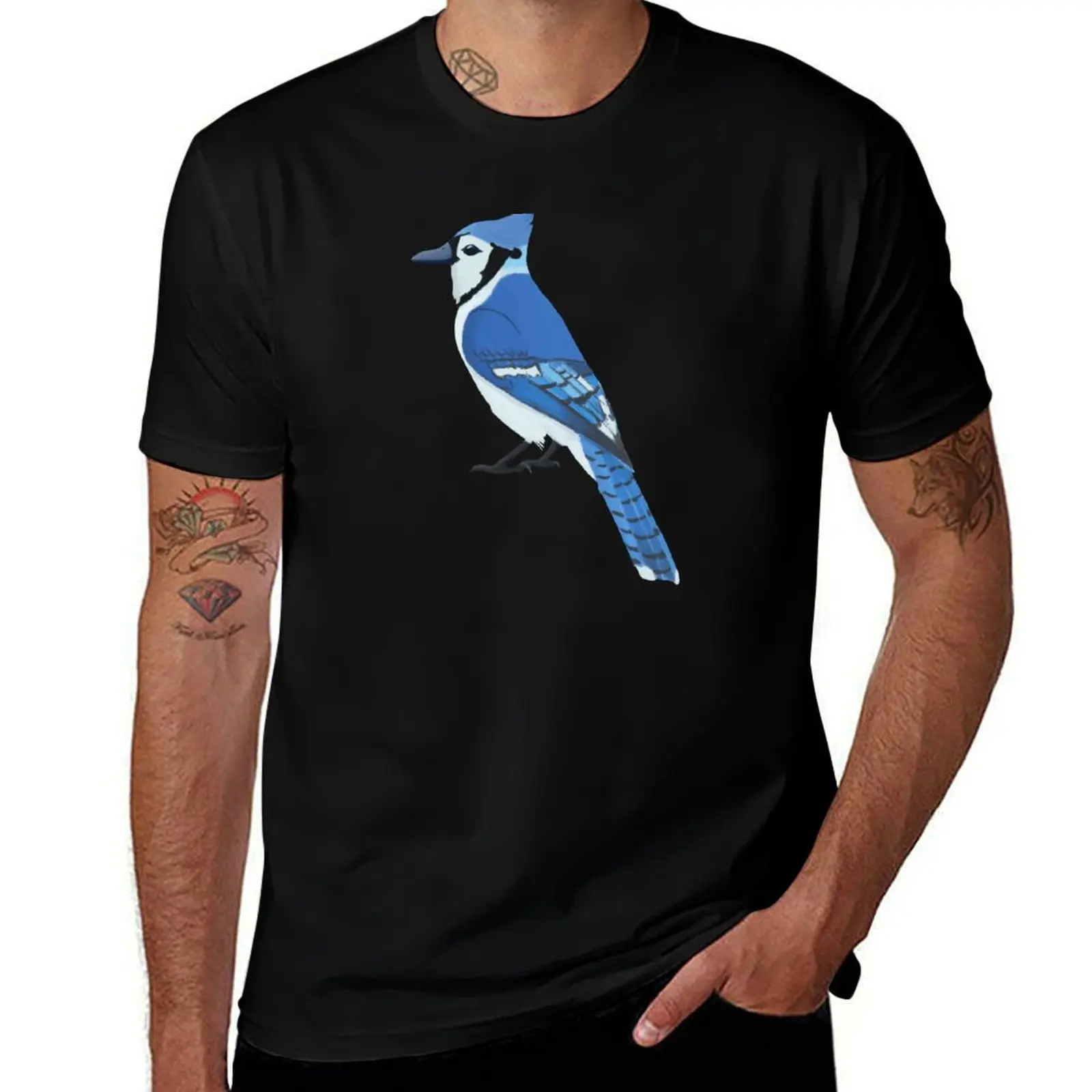 Blue Jay Bird T-Shirt Festival Party Tee Top T-Shirt
