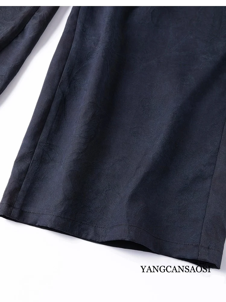 التعادل صبغ نمط 30 مللي متر 100% التوت الطبيعي الحرير عبق سحابة الغزل زهرة برعم الخصر جيب تصميم المرأة مستقيم الساق السراويل #5