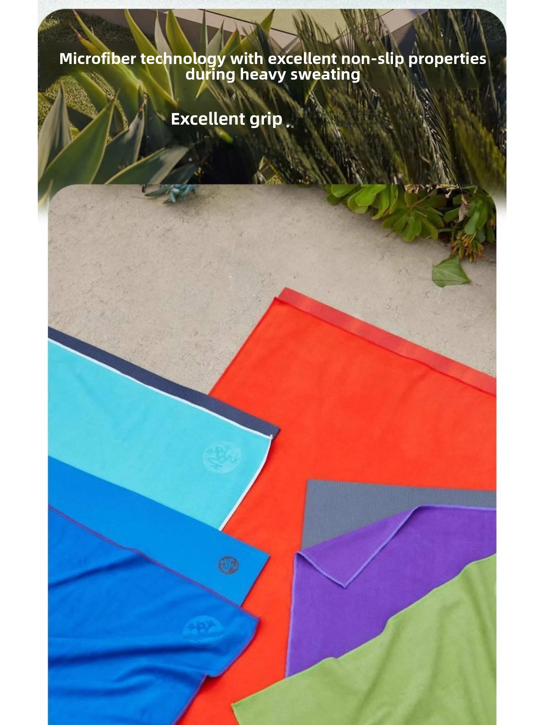 Manduka eQua Yoga-Matte, Handtuch, rutschfest, hochsaugfähig, Qui Dry, multifunktional, tragbar, Schweißtuch, Handtuch