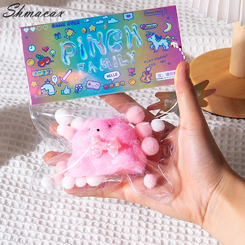 Handmade Mini Kawaii Brinquedo De Pelúcia, TPR, Bonito Hamster Pequeno, Alívio Do Estresse, Rebote Lento, Squishy Fidget Toy, Novo, 1Pc