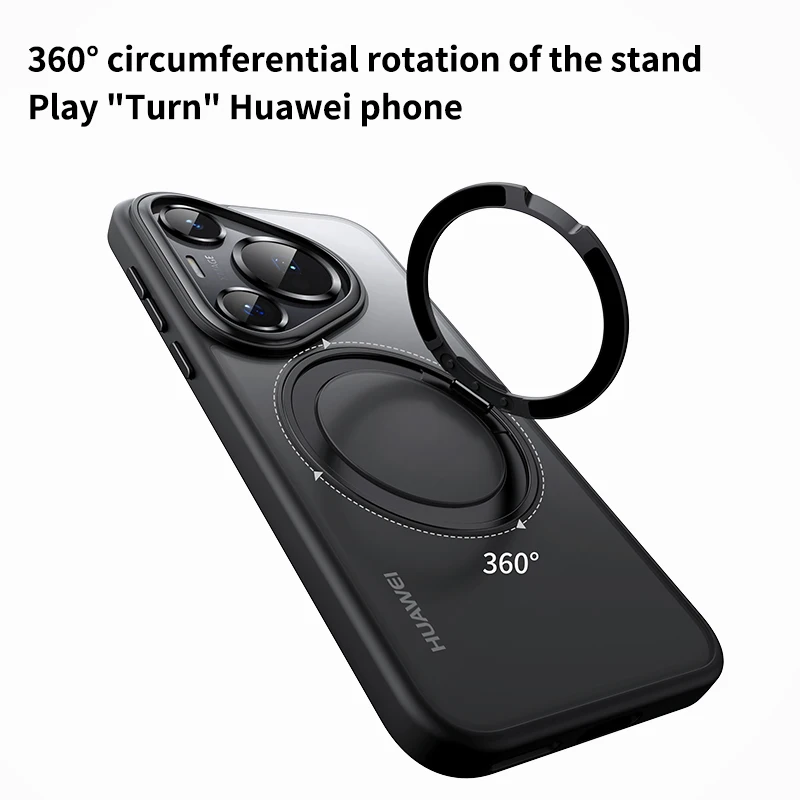 

Shockproof Phone Case With 360° Rotating Magnetic Kickstand Anti-drop Protective Cover For Huawei Pura80/pro/70pro Plus/80Ultra
