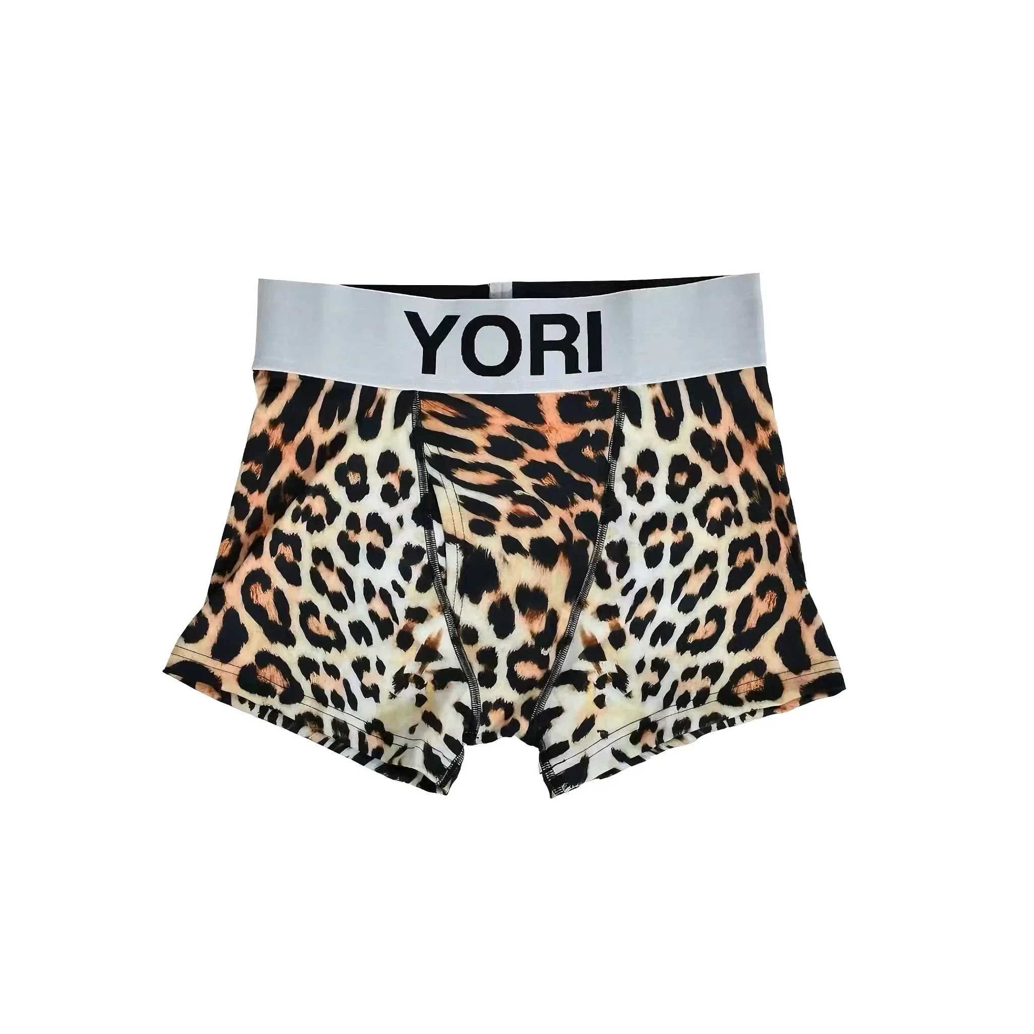 Opium YORI high waist embroidered letter leopard print visual boxer shorts YVL