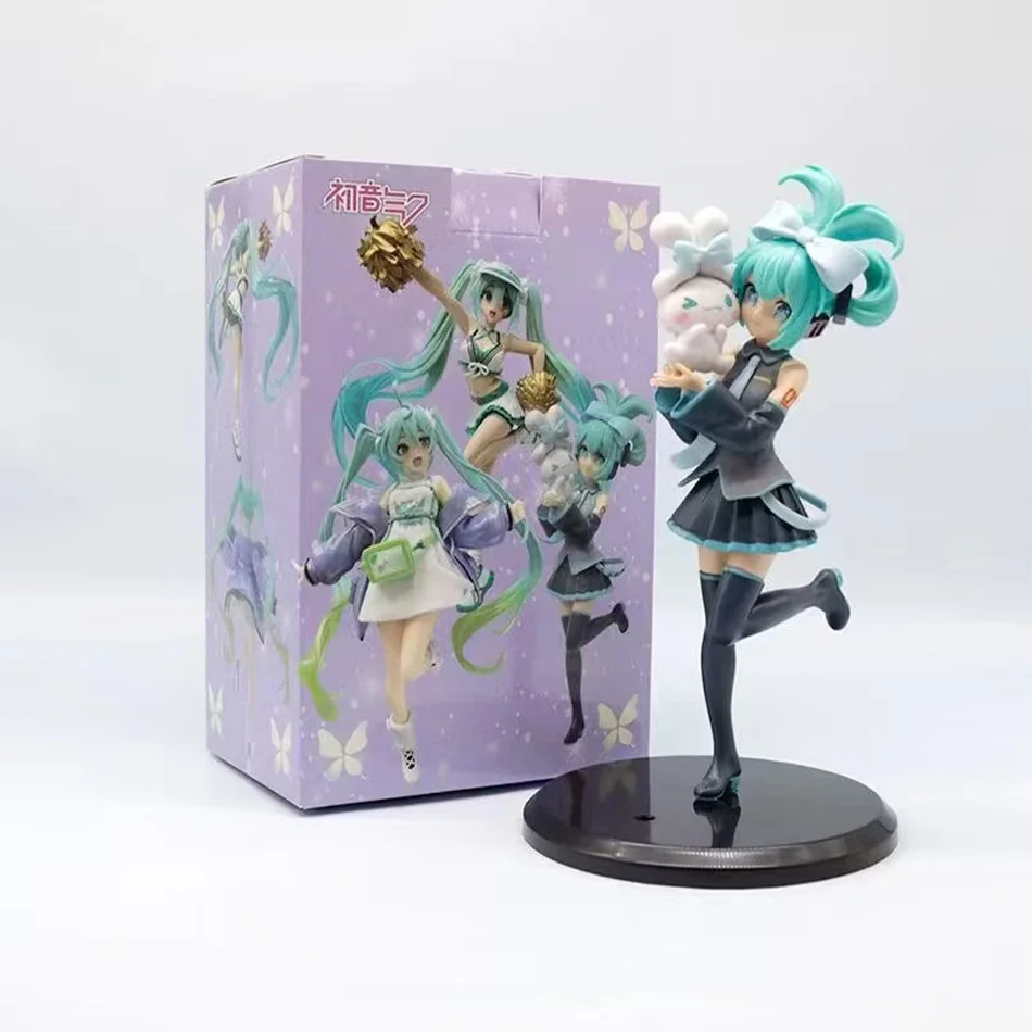 Hatsune Miku X Cinnamoroll Anime Figur Kawaii Miku Action Figure PVC Erwachsene Sammlung Modell Puppe Spielzeug Geschenke