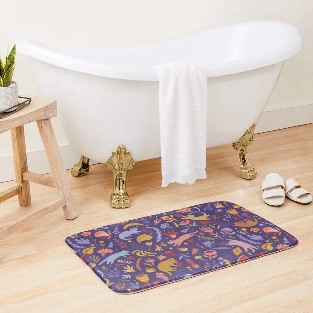

Candy Cats in the Magic Garden Bath Mat Floor Toilet Set Ofs In The Bathroom Mat
