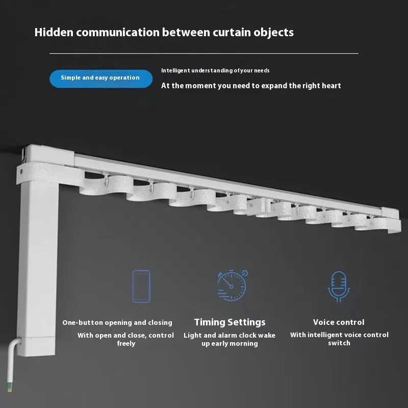 Set di motori per tende per finestre elettriche intelligenti pieghevoli Tuya Wi-Fi Zigbee Alexa a forma di S