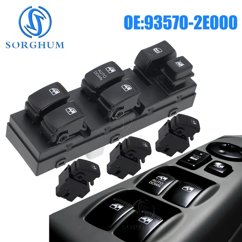 Botón de Control de elevador de ventana eléctrico SORGHUM para Hyundai Tucson 2004 2005 2006 2007 2008 2009 2010 93570-2E000