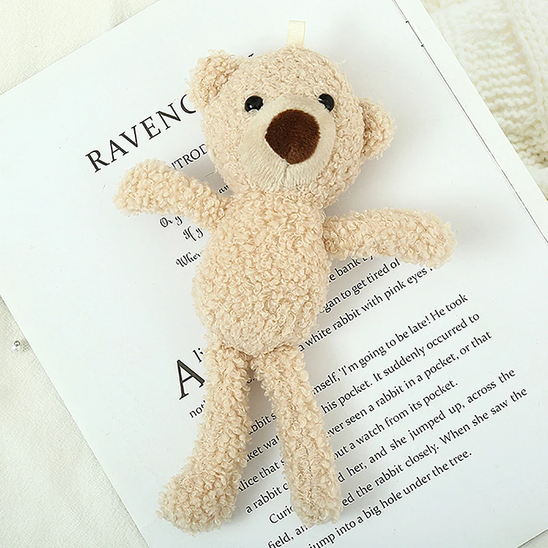 Cute Bear Plush Toys Cartoon Bear Animal Plush Stuffed Dolls Bag Charm Pendant Soft Quality Animal Toys For Girl Small Gift