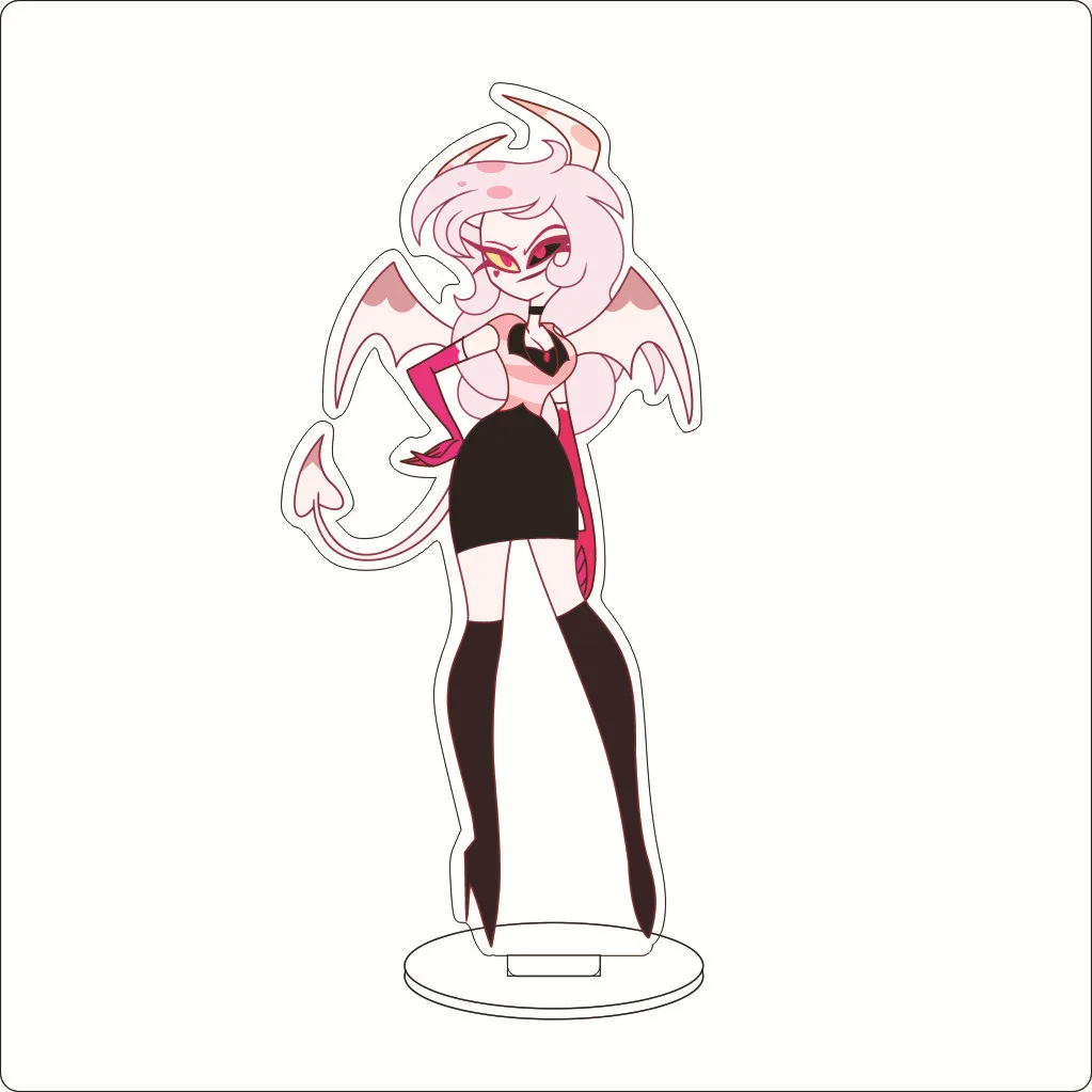 16CM Anime Hazbin Hotel Charlie Morningstar Vaggie Angel Dust Alastor Niffty Cherri Bomb Cos Acrylic Figure Stand Ornament Gifts view 4