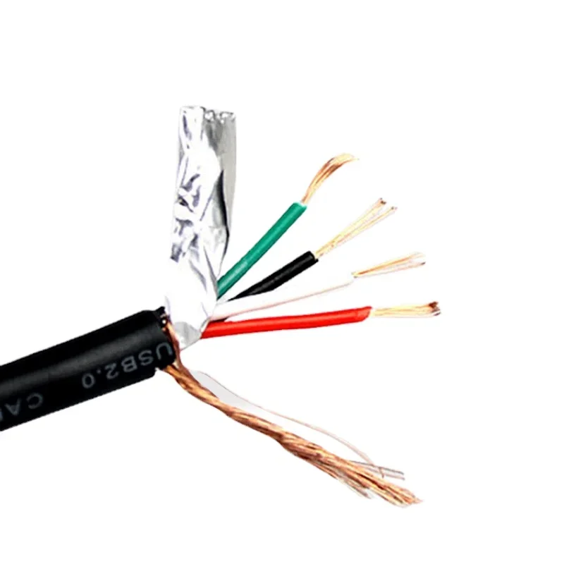 Usb 2.0 cabo de extensão macho para fêmea núcleo de cobre 24awg linha dados escudo duplo com parafuso buraco anel magnético