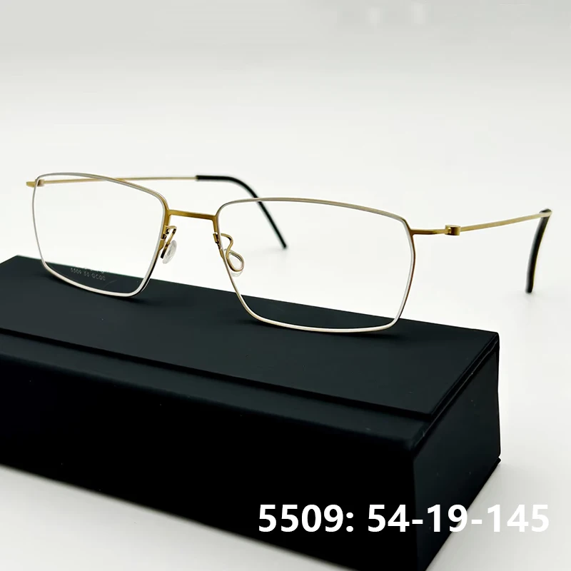 

Denmark Brand Men Square Glasses Frame Titanium Ultralight Business Simple Women Eyeglasses Screwless Optic Decorative Spectacle