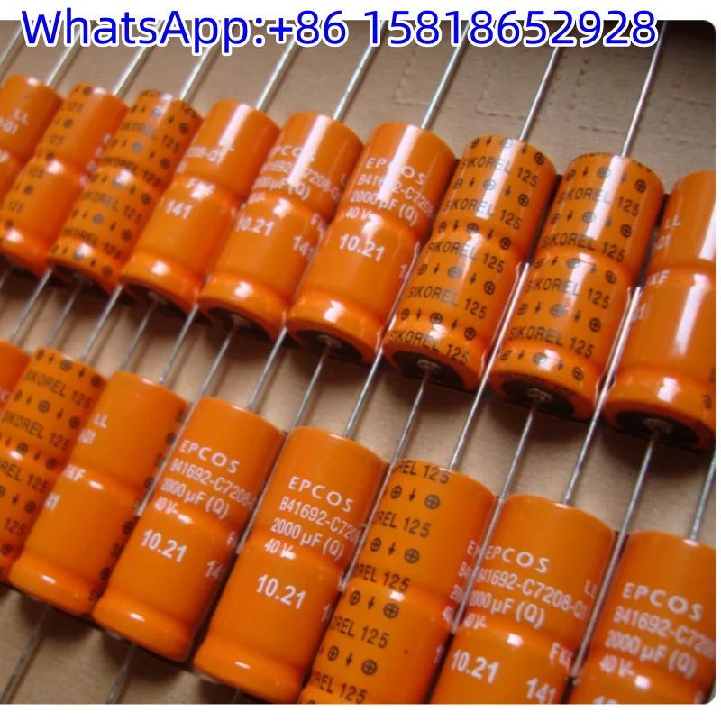 

2 шт., 40 В, 2000 мкФ, прямая замена, 2200 мкФ, немецкие Siemens EPCOS, высококачественные осевые оранжевые аудиоконденсаторы