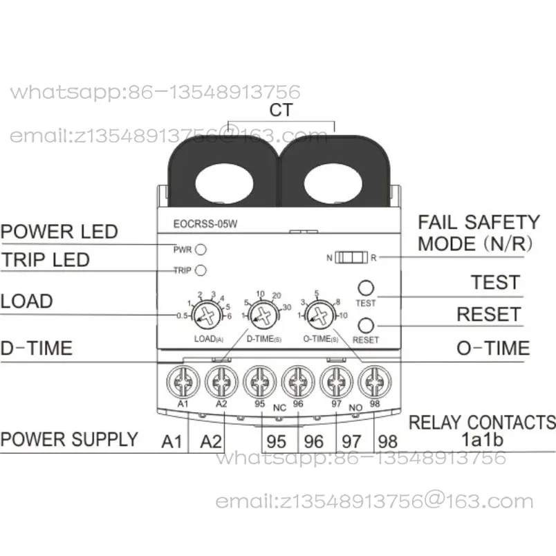 EOCRSS Electronic Overload Relay Motor Protector Thermal Overload Relay (Premium Type)(Un:180-460VAC)