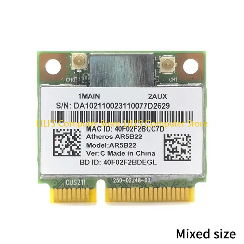 A52B AR5B22 Mini PCI-E rete PCI-E 2.4/5GHz Doppia frequenza 300m Adattatore WLAN 300m