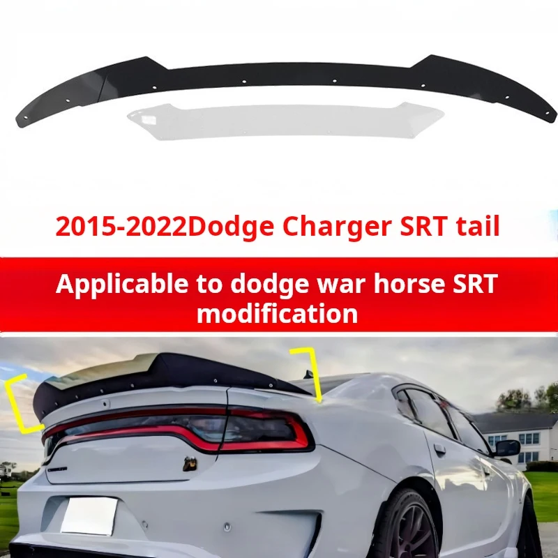 

Spoiler for Dodge Charger 2015 2016 2017 2018 2019 2020 2021 2022 Rear Wing Fixed Wind Rear spoiler Restoration Accessories