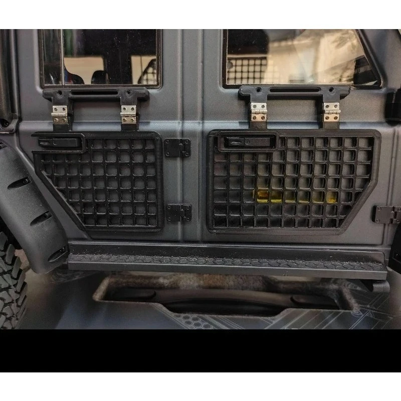 Front Door Window Guard Plate for 1/8 MJX H8H RC Off-Road Vehicle, Sturdy Metal Side Window Protector Upgrade Replacement Parts