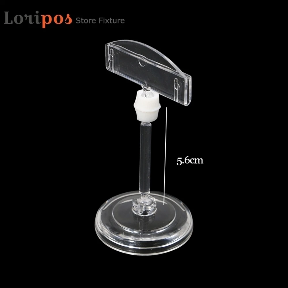 Transparent Plastic Advertising Clips Hotel Table Desk Sign Display Price Label Tag Clip Memo Holders In Supermarket Retails