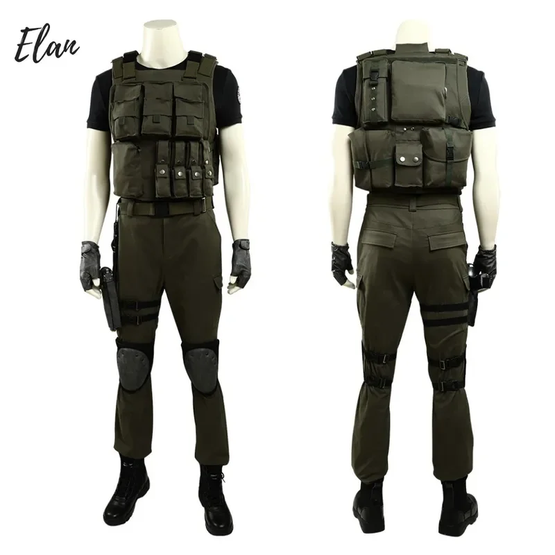 Adult Man Carlos Oliveira Cosplay Costume with Vest Pants and Accessories Halloween Comic Con Fancy Dress Custom Made Outfit